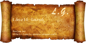 László Gazsó névjegykártya